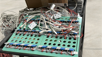 LOT OF ASSTD CABLES AND PARTS FOR NEWWARE BATTERY TESTING SYSTEMS WITH (2) CARTS AND BINS - 7