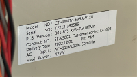 NEWARE BATTERY TESTING SYSTEM, MODEL: CT-4008Tn-5V6A-VTXU, S/N: T2212-360586 - 2