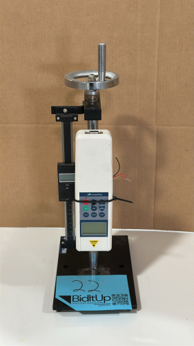 MXMOONFREE DIGITAL FORCE GAUGE 500N PUSH PULL GAUGE W/ FORCE GAUGE STAND FORCE TEST STAND WHEEL-OPERATED 150mm STROKE. MODEL: HLB