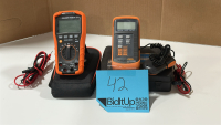 LOT OF (2) DIGITAL MULTIMETERS, TO INCLUDE: KLEIN TOOLS TOUGH METER DIGITAL MULTIMETER, MODEL: MM600 / DR. METER DIGITAL LUX METER, MODEL: LX1330B