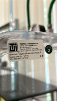 TERRA UNIVERSAL ACRYLIC NEGATIVE PRESSURE EXHAUST GLOVEBOX, RIGHT-SIDE AIR LOCK, (2) GLOVE PORTS, DIMENSIONS: 38" x 27" x 30", MODEL: 3306-88, S/N: 3306-88-P189182-3 - 4