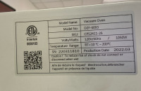 COLE-PARMER VACUUM OVEN, MODEL: DZF-6093 - 4