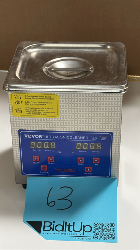 VEVOR 2-LITER STAINLESS-STEEL ULTRASONIC DIGITAL PARTS CLEANER MODEL: JPS-10A