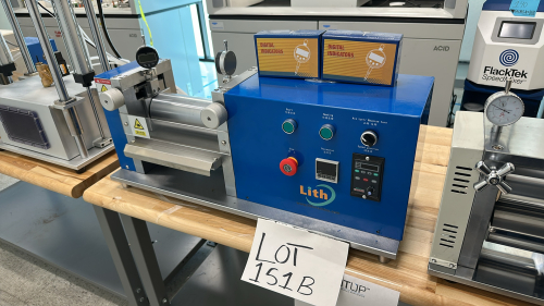 TMAXCN BRAND ELECTRODE CALENDER HEAT ROLL PRESS MACHINE, TO INCLUDE: (2) DIGITAL INDICATORS