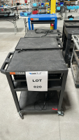 LOT OF (4) ASSORTED ULINE MOBILE PLASTIC AV CART, DIMENSIONS: (3) 27" x 18" x 34", (1) 24" x 20" x 42"