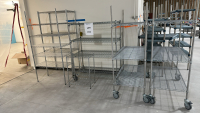 LOT OF (6) ASSORTED WIRE RACKS, TO INCLUDE ASSORTED SIZES
