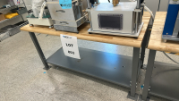 ULINE STEEL FRAME WOOD TOP WORKBENCH, DIMENSIONS: 60" x 30" x 31"<br/>(TABLE ONLY - CONTENTS NOT INCLUDED)