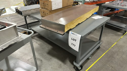 MOBILE WORKBENCH, DIMENSIONS: 84" x 42" x 34"<br/>(TABLE ONLY - CONTENTS NOT INCLUDED)