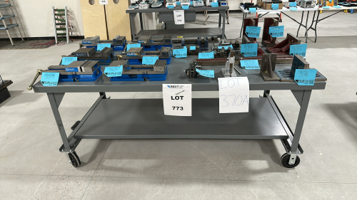 MOBILE WORKBENCH, DIMENSIONS: 84" x 42" x 34"<br/>(TABLE ONLY - CONTENTS NOT INCLUDED)