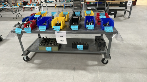 MOBILE WORKBENCH, DIMENSIONS: 84" x 42" x 34"<br/>(TABLE ONLY - CONTENTS NOT INCLUDED)