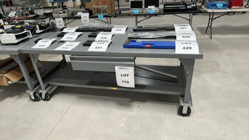 MOBILE WORKBENCH, DIMENSIONS: 84" x 42" x 34"<br/>(TABLE ONLY - CONTENTS NOT INCLUDED)