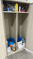 2-DOOR STORAGE CABINET, DIMENSIONS: 36" x 18" x 72", TO INCLUDE: ALL CONTENTS - 2