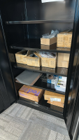 ULINE 2-DOOR STORAGE CABINET, DIMENSIONS: 36" x 24" x 72", TO INCLUDE: ALL CONTENTS - 2