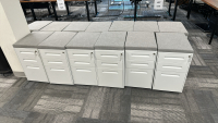 LOT OF (13) 3-DRAWER CUSHIONED TOP STORAGE CABINETS, DIMENSIONS: 20" x 14.5" x 25.5" - 2