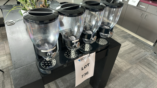 LOT OF (2) HONEY-CAN-DO ESSENTIAL DUAL-CONTROL DRY FOOD DISPENSER