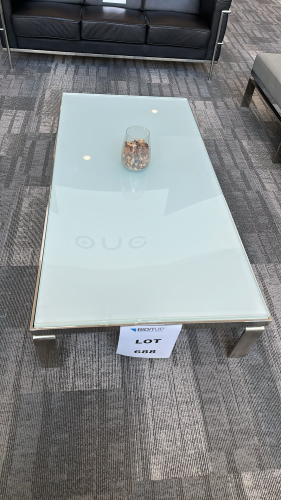 LOT OF (1) LOBBY TABLE, DIMENSIONS: 66" x 33" x 13"