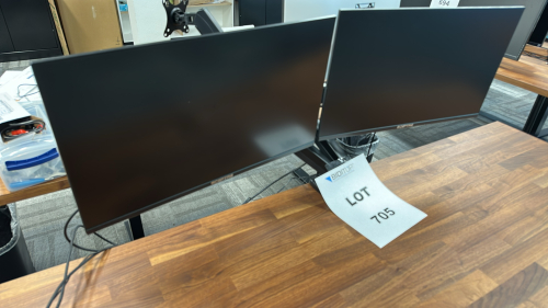 LOT OF (2) SPECTRE 28" MOUNTED LCD DISPLAY MONITORS, MODEL: E278W-FPT8QO8J38LA