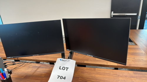 LOT OF (2) SPECTRE 28" MOUNTED LCD DISPLAY MONITORS, MODEL: E278W-FPT8QO8J38LA
