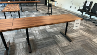 LOT OF (9) ASSORTED WOOD TOP OFFICE TABLES, DIMENSIONS: 74" x 25.5" x 29"