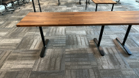 LOT OF (9) ASSORTED WOOD TOP OFFICE TABLES, DIMENSIONS: 74" x 25.5" x 29" - 2