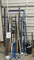 LOT OF (1) STEEL SPARE MATERIALS RACK, DIMENSIONS: 34" x 24" x 84", TO INCLUDE: SPARE MATERIAL