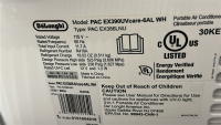 DĒLONGHI PINGUINO PORTABLE AIR CONDITIONER, DEHUMIDIFIER, FAN & UV-CARELIGHT, MODEL: PACEX390UV-6AL-WH, S/N: 900053P000965 - 3