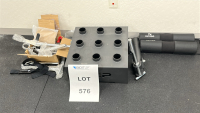 REP 9-BAR HOLDER STORAGE, DIMENSIONS: 18" x 18" x 7.5", TO INCLUDE: NUVIQO PADS, GYMREAPERS STRAPS, ETC.