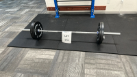 REP FITNESS GLADIATOR 7' WL BEARING BAR, TO INCLUDE: (4) REP FITNESS WEIGHT PLATES