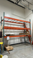 1 SECTION OF PALLET RACKING DIMENSIONS: 158" x 48" x 144"