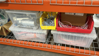 METAL RACK OF ASSORTED ITEMS TO INCLUDE: ASSORTED ALUMINUM FIXTURES, FANS, AMEREX TORCH, HOSING, ETC., DIMENSIONS: 112" x 48" x 96" - 7