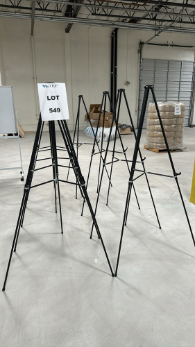 LOT OF (9) ULINE STANDARD TELESCOPING EASELS, MODEL: H-1450BL