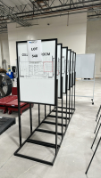 LOT OF (6) ULINE FLOOR STANDING SIGN HOLDER, DIMENSIONS: 22" x 28", MODEL: H-5713C