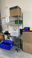 WIRE RACK WITH ASSORTED PLASTIC BINS - 3