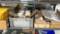 RACK WITH ASSORTED ITEMS TO INCLUDE: GORILLA HEAVY DUTY SPRAY ADHESIVE, SUPER 77 MULTIPURPOSE ADHESIVE, CROWNFUL INCUBATOR, LEE SPRING, MATS, ETC. - 2