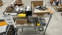 LOT OF (2) PALLETS / (1) CART OF ASSORTED SPARE ALUMINUM PARTS / FIXTURES - 3