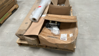 LOT OF (2) PALLETS / (1) CART OF ASSORTED SPARE ALUMINUM PARTS / FIXTURES - 5