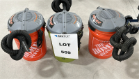 LOT OF (3) 5 GAL. BUCKETHEAD WET / DRY VAC POWERHEAD VACUUMS