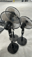 LOT OF (3) AMAZON BASICS 18" PEDESTAL FANS, MODEL: FS40-10BR - 2
