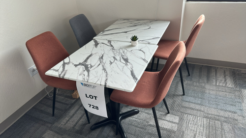LOT OF (2) TABLES W/ (4) CHAIRS, DIMENSIONS: 27" x 27" x 29"