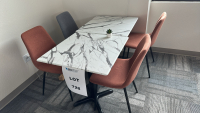 LOT OF (2) TABLES W/ (4) CHAIRS, DIMENSIONS: 27" x 27" x 29"