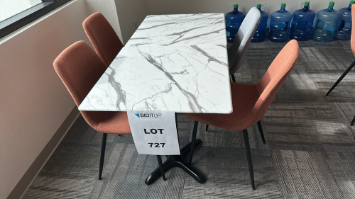 LOT OF (2) TABLES W/ (4) CHAIRS, DIMENSIONS: 27" x 27" x 29"