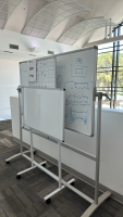 LOT OF (3) ASSORTED OFFICE DRY ERASE BOARDS, DIMENSIONS: (1) 48" x 36", (1) 24" x 35", (1) 36" x 24" - 2