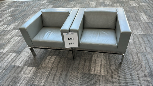 LOT OF (2) LOUNGE CHAIRS, DIMENSIONS: 33" x 33 x 27"