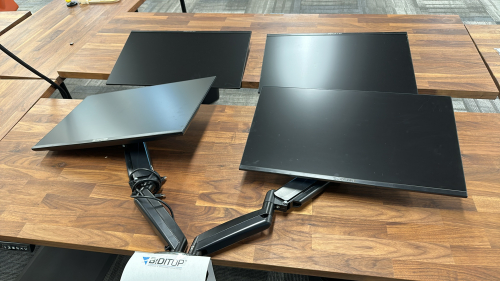 LOT OF (4) SPECTRE 28" MOUNTED LCD DISPLAY MONITORS, MODEL: E278W-FPT8QO8J38LA