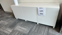 3-DOOR SHELVING CABINET, DIMENIONS: 71" x 16.5" x 29", TO INCLUDE: ALL CONTENTS