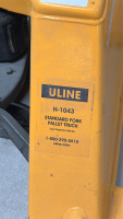 ULINE 5500LB CAPACITY STANDARD FORK PALLET TRUCK, MODEL: H-1043 - 2