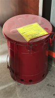 LOT OF (6) ASSORTED JUSTRITE METAL WASTR CANS, TO INCLUDE: ASSORTED SIZES - 3