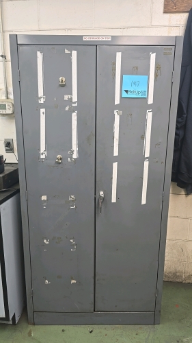 2 Bay Storage Cabinet and Contents