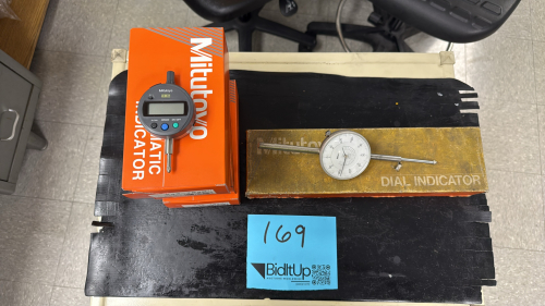 (3) Mitutoyo 543-783B Digimatic Indicator (1) Mitutoyo 3424-10 Dial Indicator