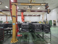 Contrx Industries Pivoting 1/2 Jib Crane and Ingersoll Rand Hoist